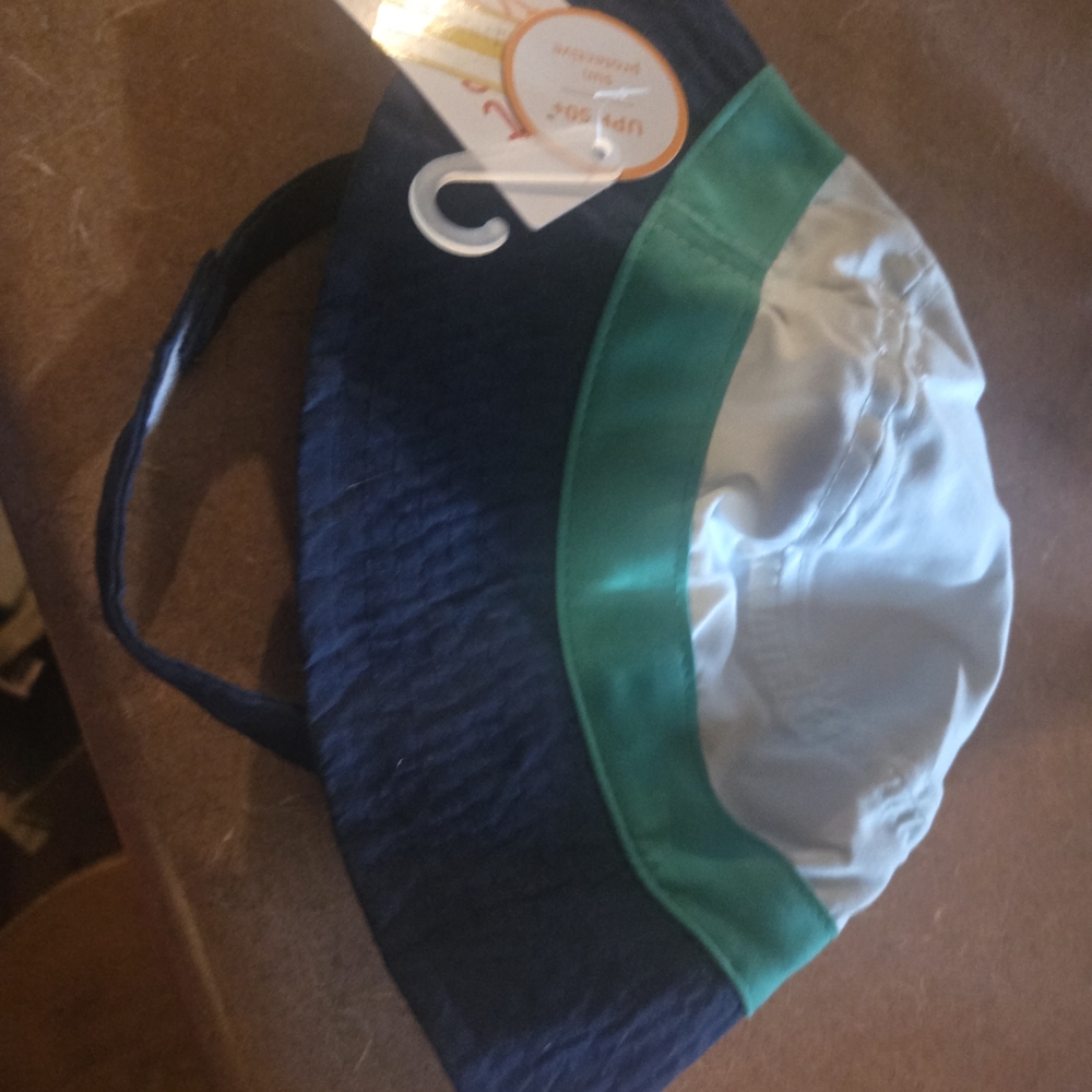 Carter's Navy, Teal & White Bucket Sun Hat